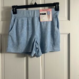 Juicy Couture NWT Light Blue Terry Athletic Shorts